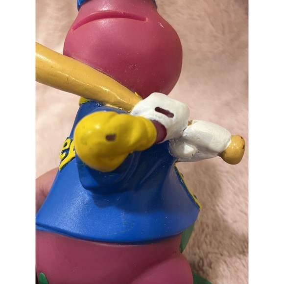 1992 Barney Baseball bat Coin Piggy Bank Purple Dinosaur Figure 1992 Child Money - Picture 3 of 4